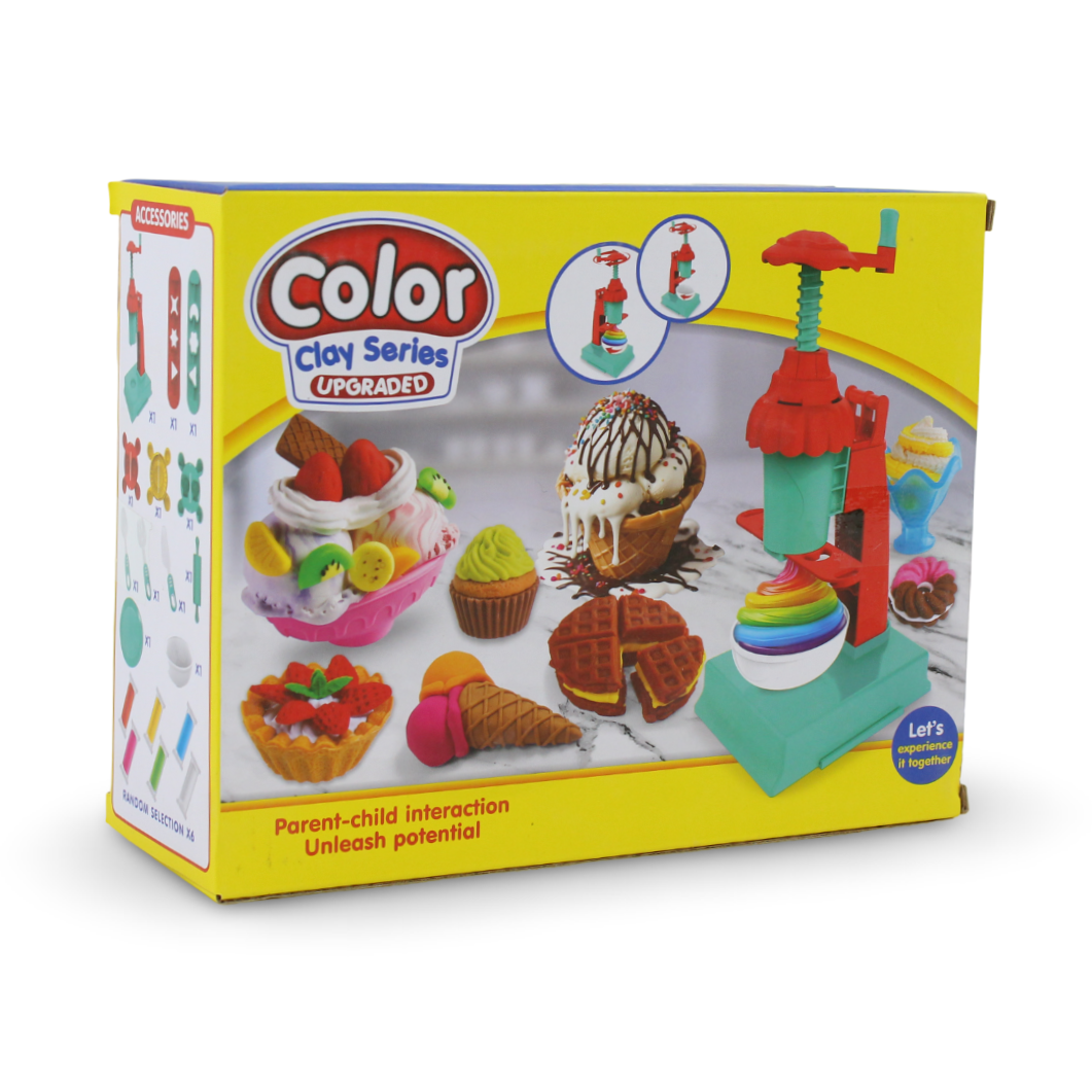 Color Clay Series Upgraded Ice Cream Maker Toy Set - Toys