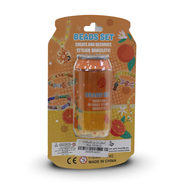 4 Baby Beads Set Orange Soda