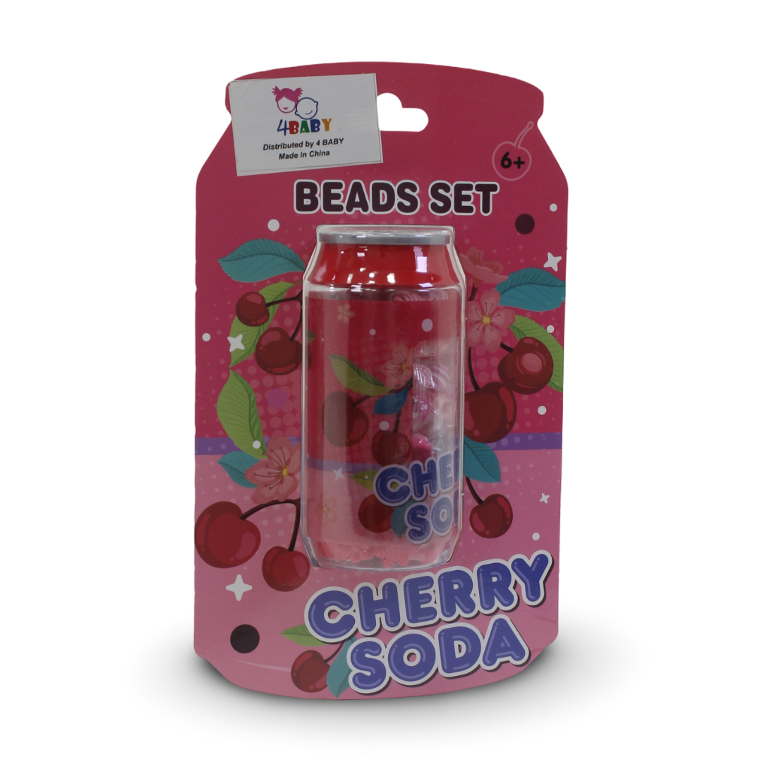 4 Baby Beads Set Cherry Soda - Toys - For Baby