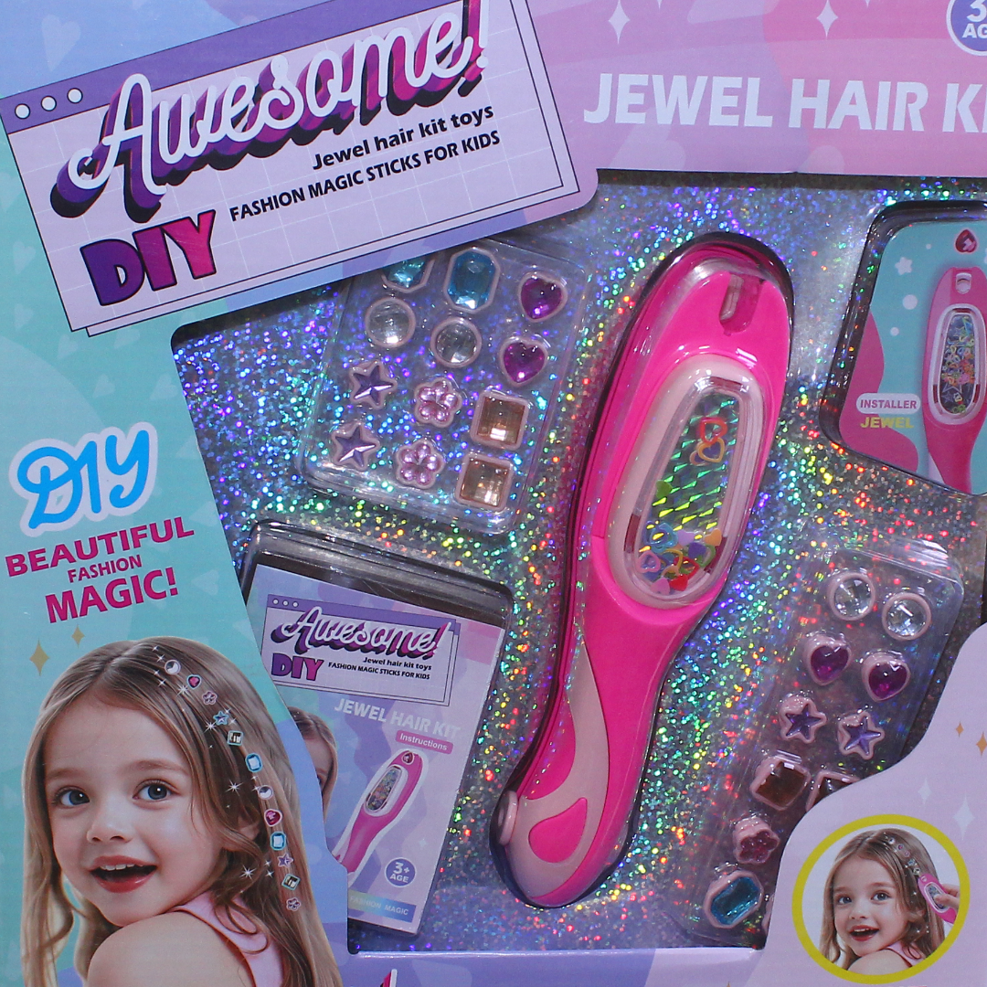 Awesome! DIY Jewel Hair Kit Fashion Magic Sticks Toy