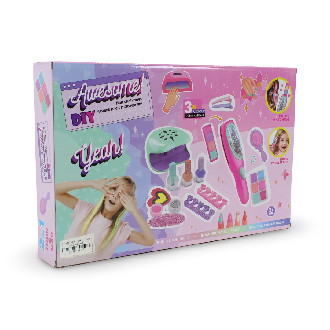 Awesome DIY Hair & Nail 2-in-1 Set