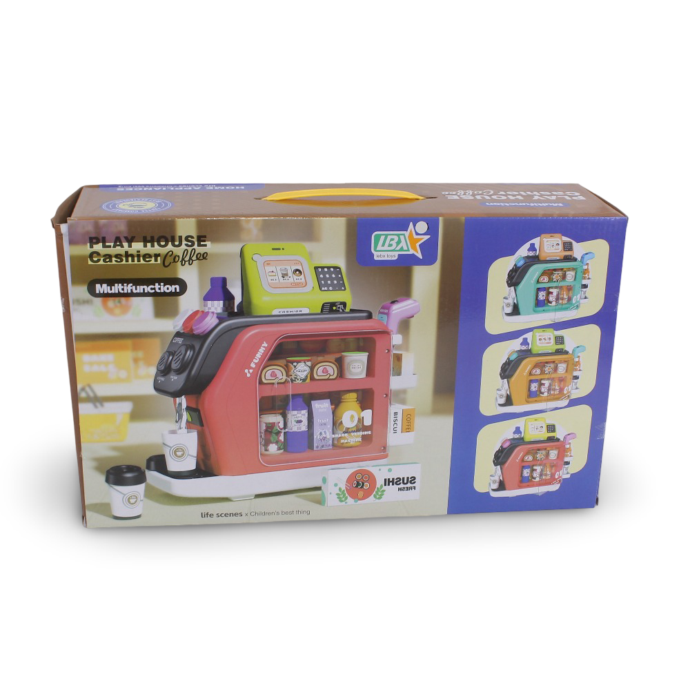 Play House Cashier Coffee Multifunction Machine (Light & Sound) - Toys - OKO