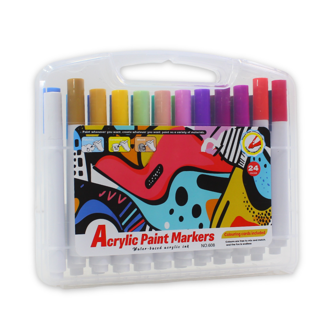 Acrylic Paint Markers – 24 Colors
