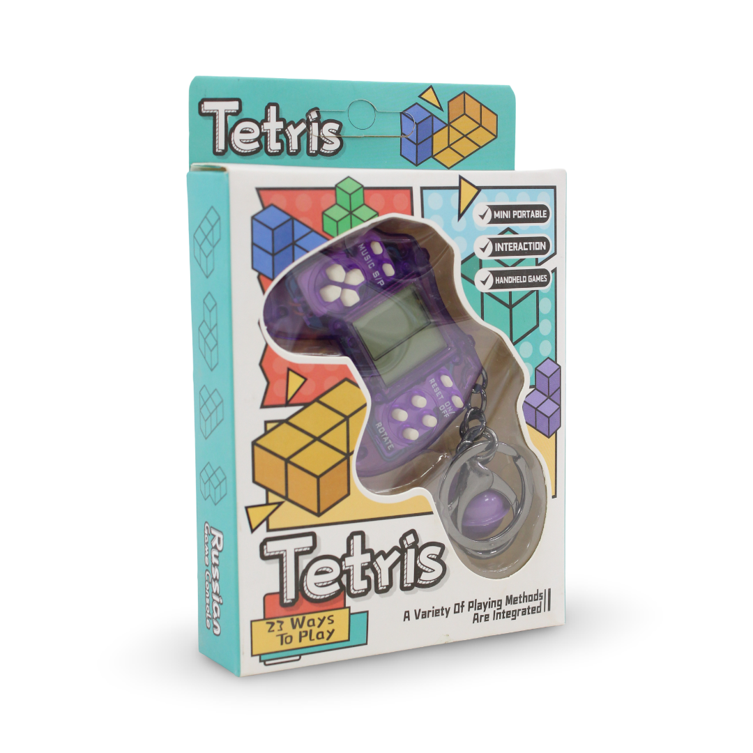 Mini Portable Handheld Tetris Key Ring