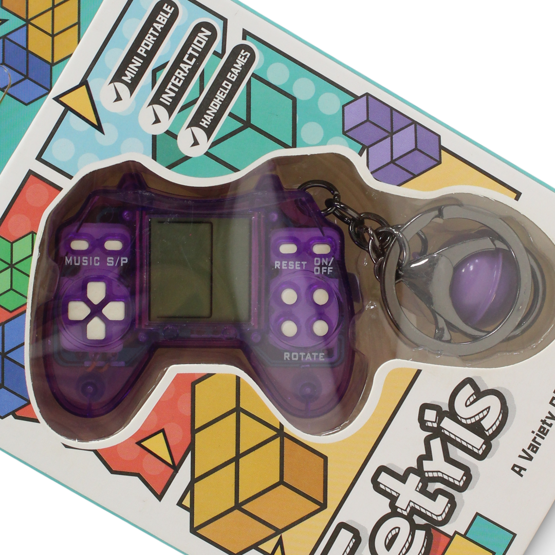 Mini Portable Handheld Tetris Key Ring
