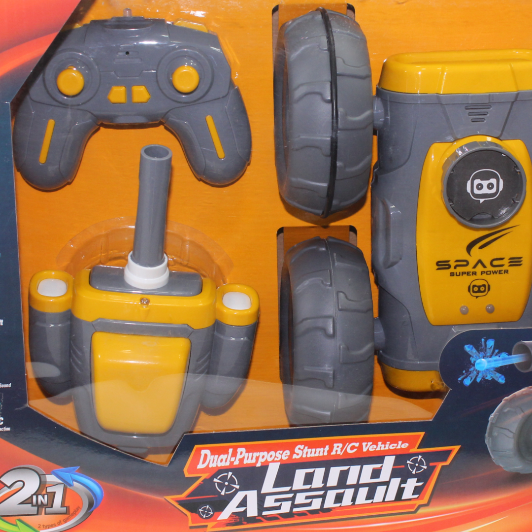 Land Assault 2-in-1 Dual-Purpose Stunt RC Vehicle – Orange