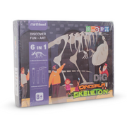 Mirthfeed Discover Fun Art 6in1 Dig Dinosaur Skeleton Stem Set