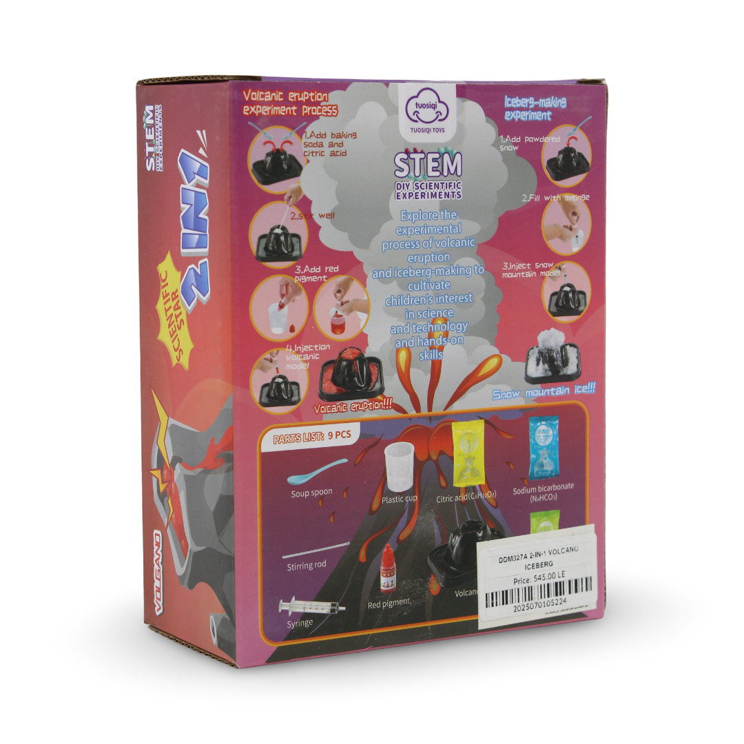 Tuosiqi Toys Scientific Star 2-in-1 Volcano & Snow Mountain Stem Kit