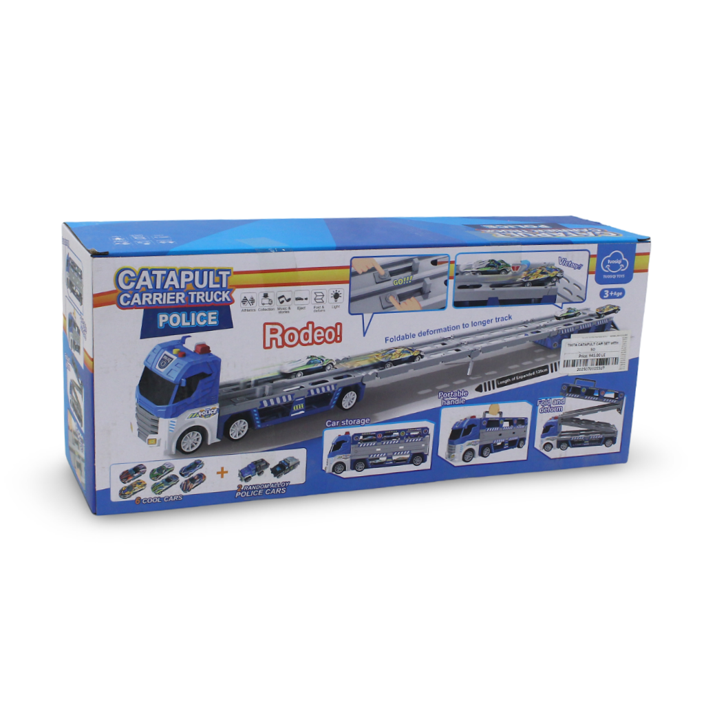 Catapult Police Carrier Truck Toy Set