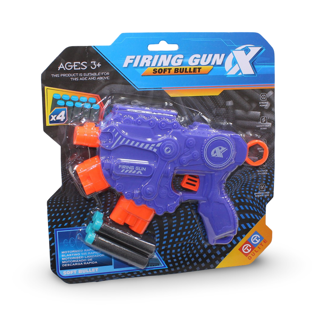 Firing Gun Soft Bullet – Purple - Toys - OKO