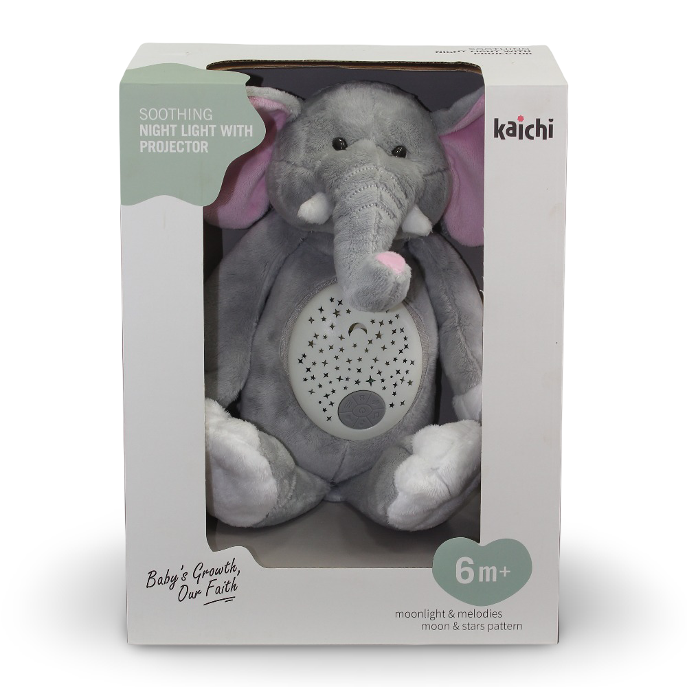 Soothing Night Light with Projector – Elephant - Toys - Kaichi