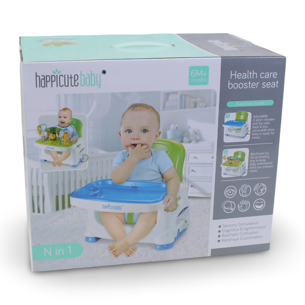 Happicute Baby Health Care Booster Seat with Activity Play Table – Blue