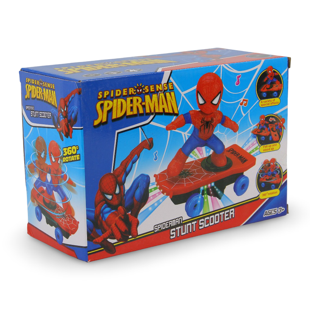 Spider-Man Stunt Scooter – Interactive Trick Ride with Lights and Sounds