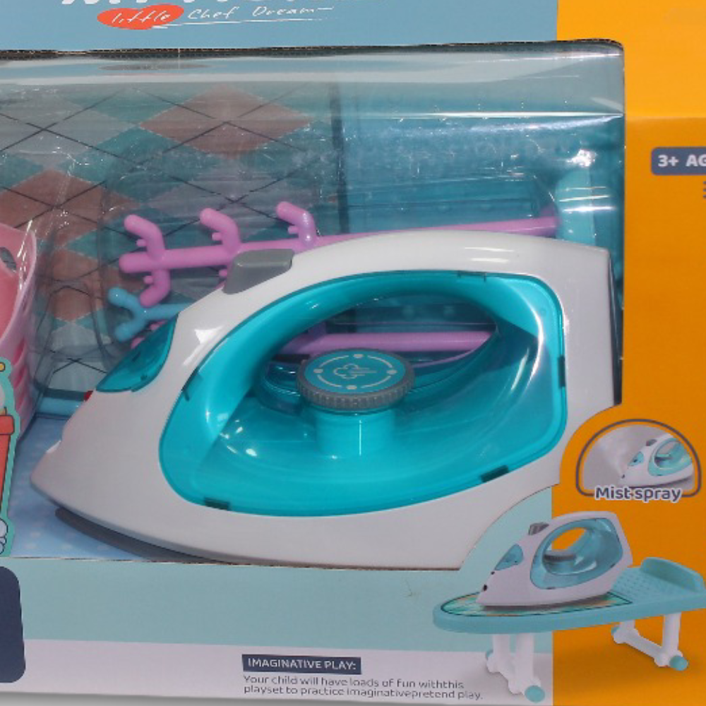 My Home Little Chef Dream Spray Iron + Ironing Board Set