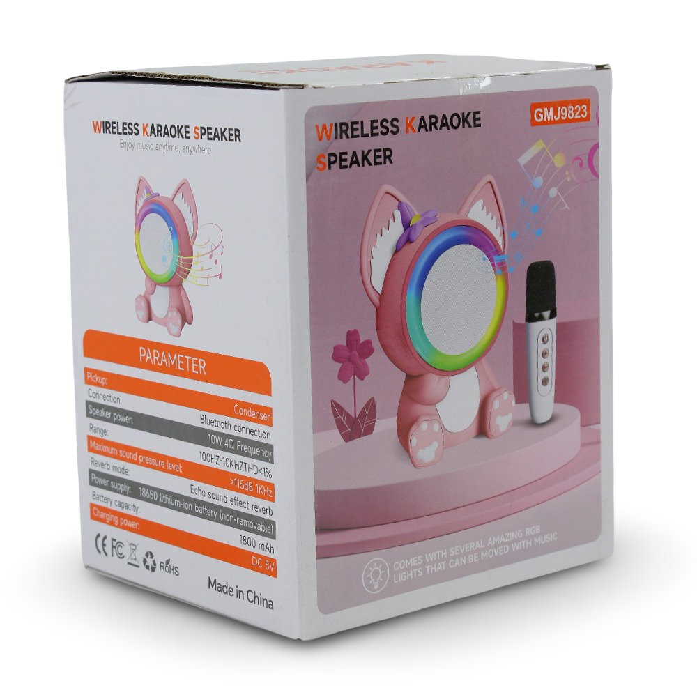 Wireless Karaoke Speaker with Ambient Light and Microphone