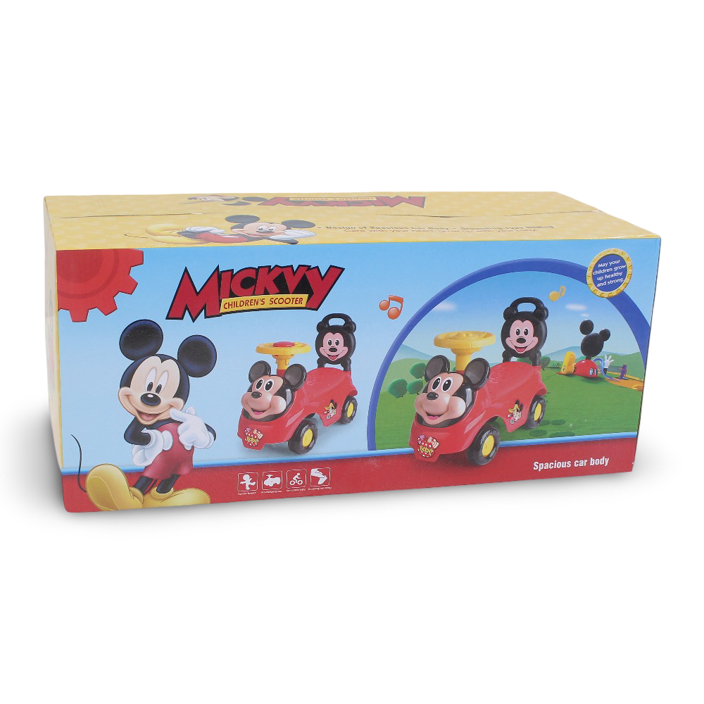 Mickey Mouse Manual Ride-On with Steering Wheel