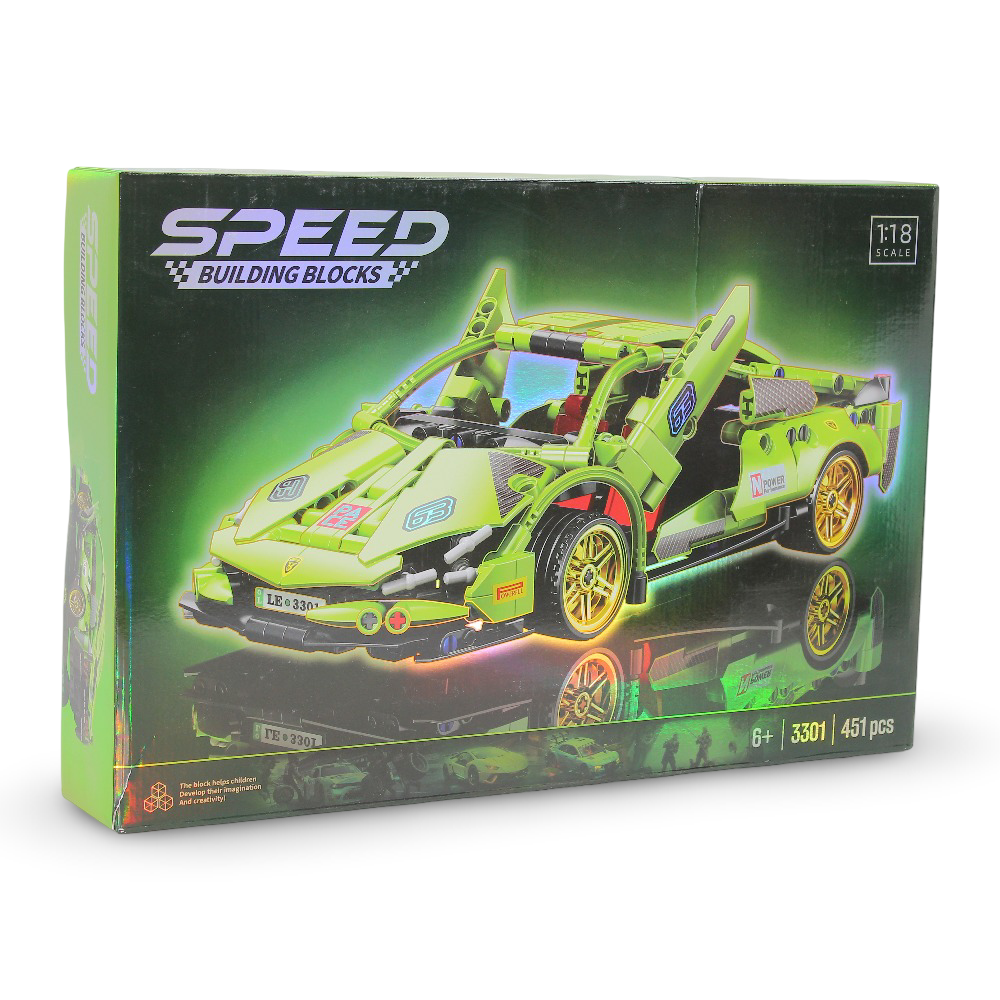 Speed Building Blocks Sports Car Set – 1:18 Scale Construction Toy - Toys - OKO