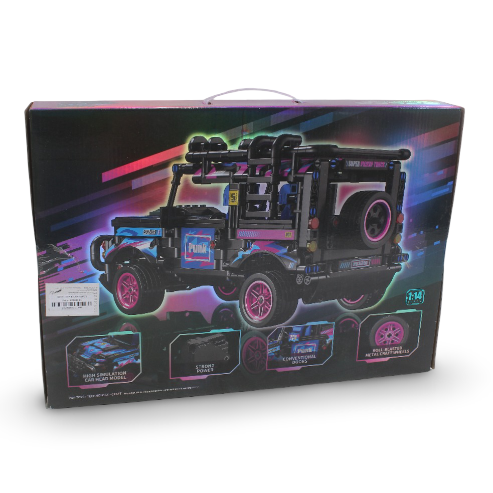 1:14 Scale Speed Building Blocks Pull-Back Off-Road Car