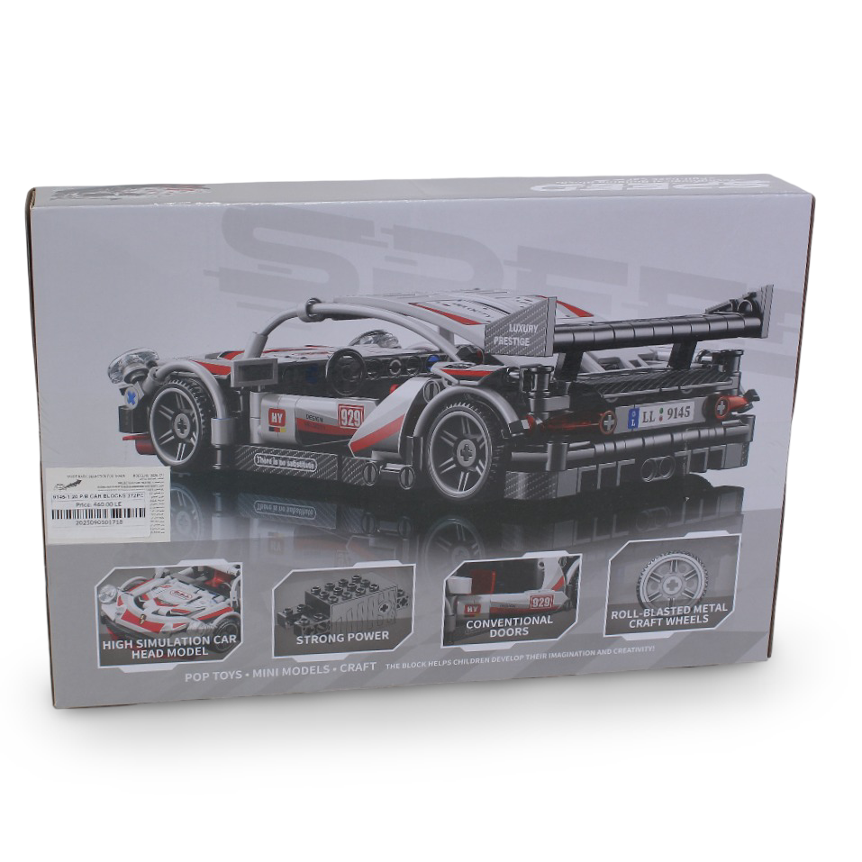 1:20 Scale Speed Building Blocks Pull-Back Racing Car