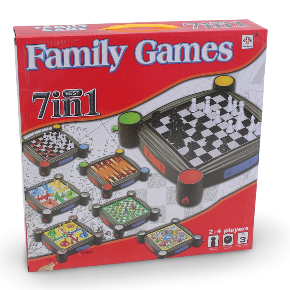 7-in-1 Family Games Board Set - Toys - OKO