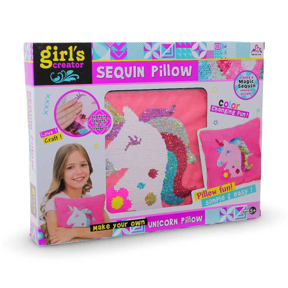 Girl's Creator Sequin Pillow