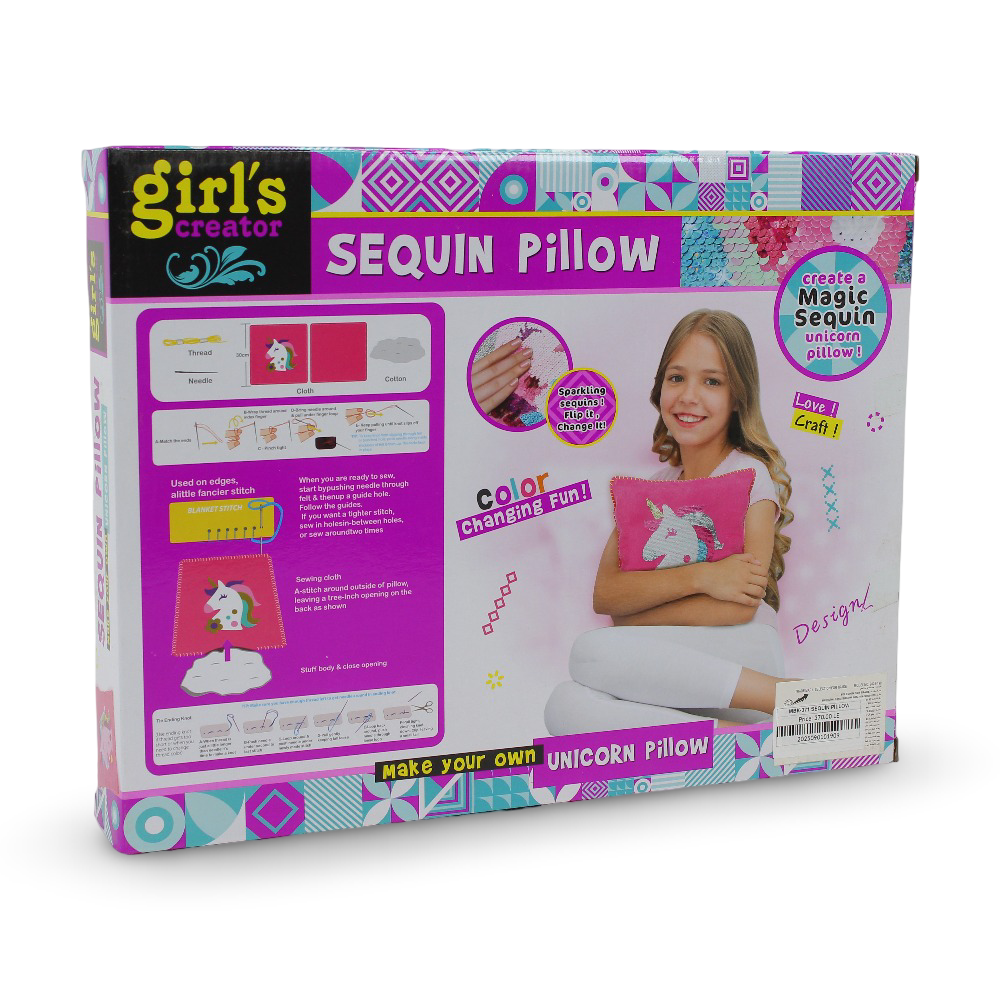 Girl's Creator Sequin Pillow