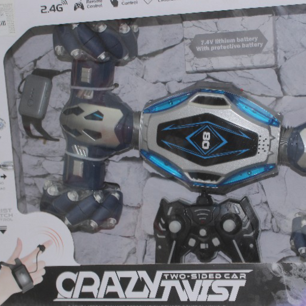 Crazy Twist Two-Sided Remote Control Car – 1:12 Scale with Watch Control