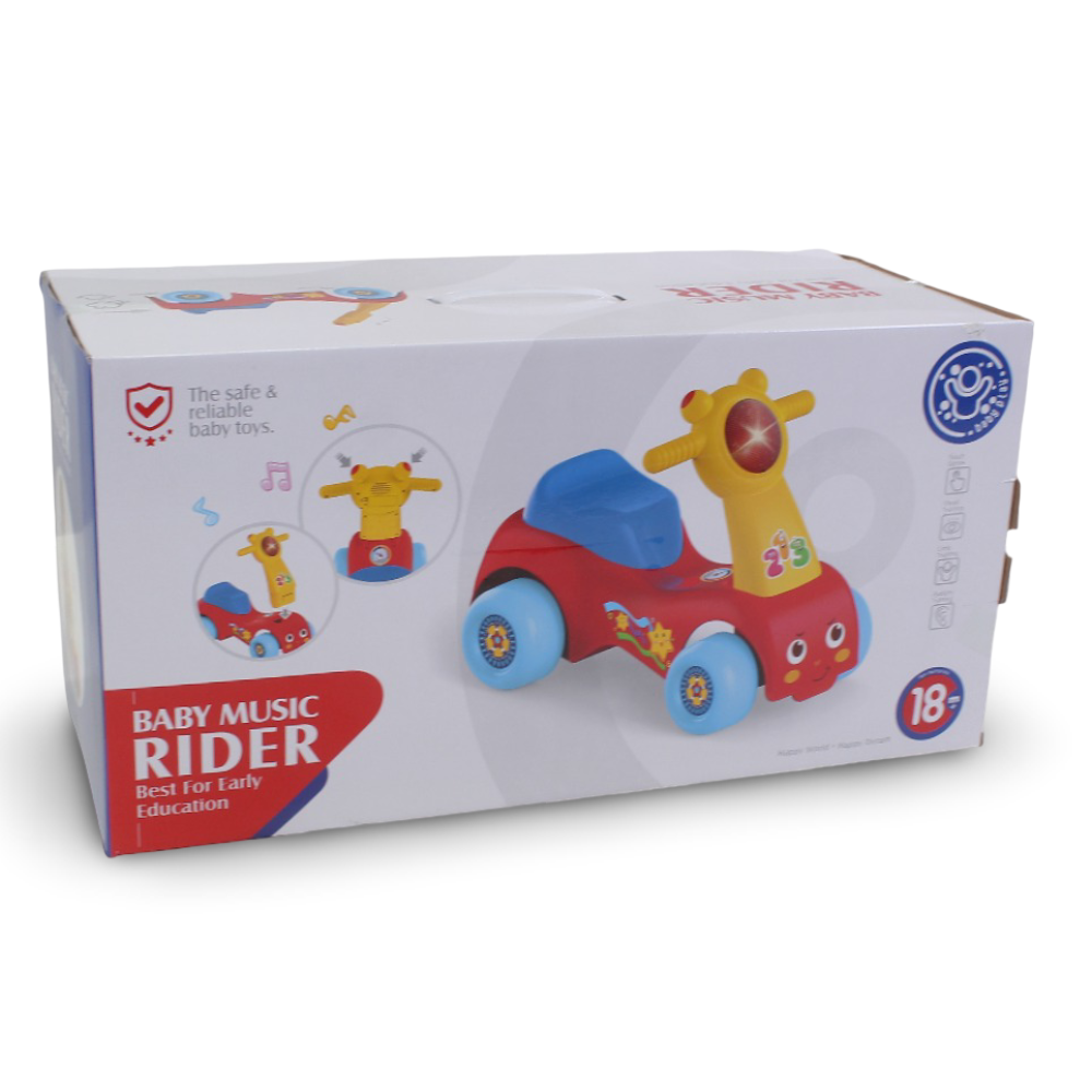 Baby Music Rider – Manual Ride-On Car with Music - Toys - OKO