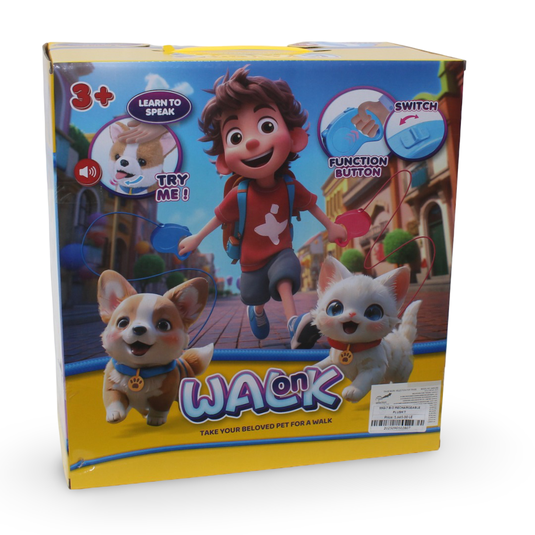 "Walk Dogs and Cats" Plush Corgi Puppy Toy