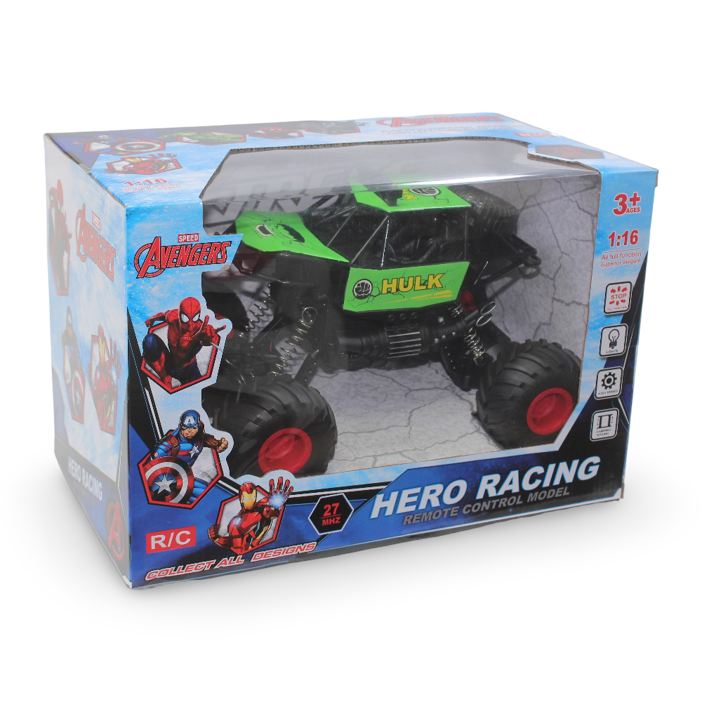 Avengers Hero Racing Remote Control Car – 1:16 Scale (Hulk Design)