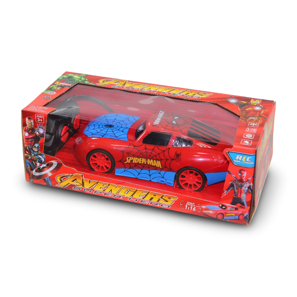 Avengers Super Hero 1:16 4 CH R/C Spider-Man Car With Light - Toys - OKO