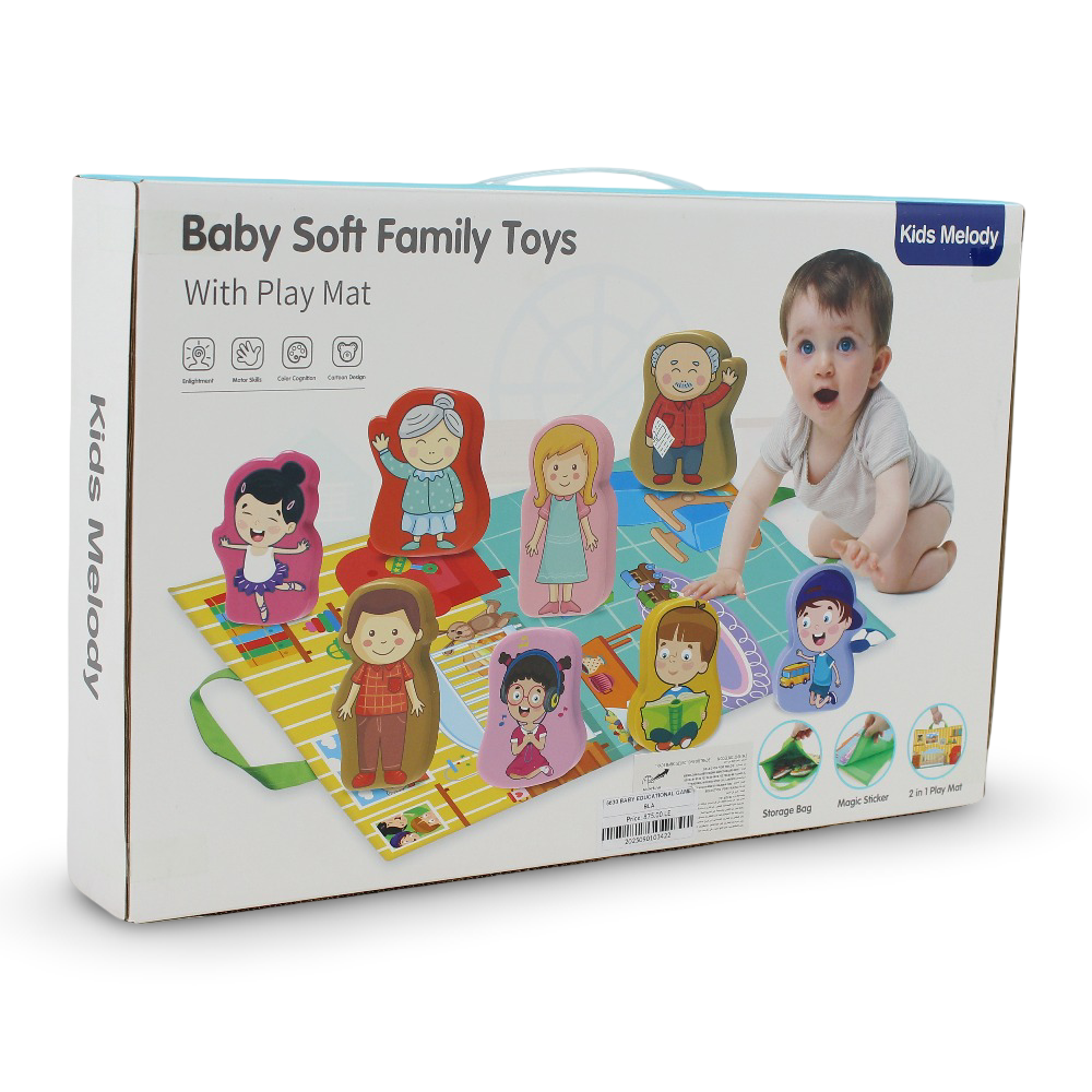 Baby Soft Family Toys with Play Mat – Educational Game Blanket