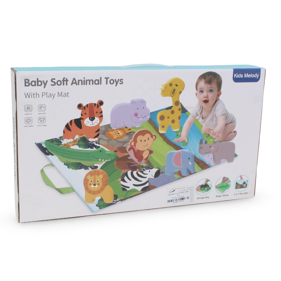 Baby Soft Animal Toys with Play Mat