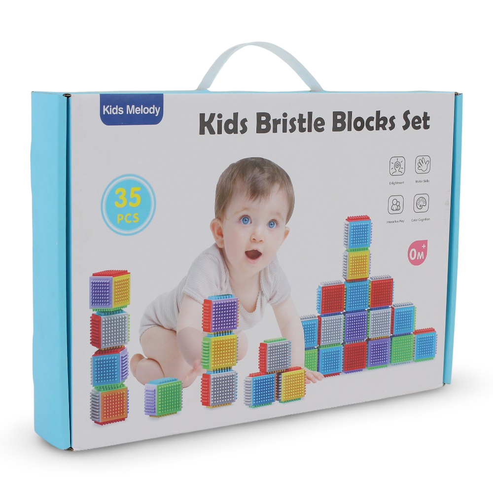 Kids Bristle Blocks Set – 35 Pieces
