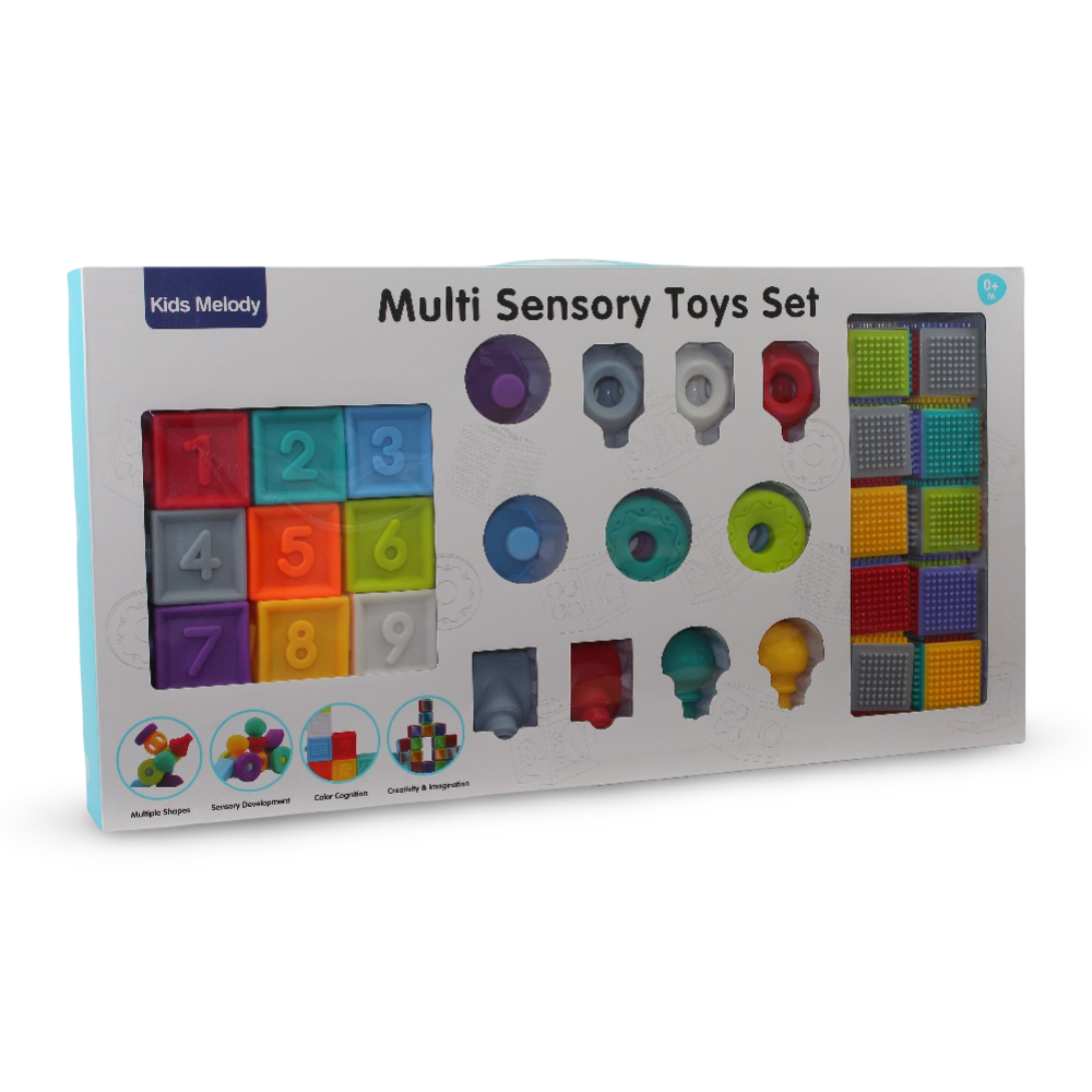 Multi-Sensory Blocks Toy Set – 32 Pieces