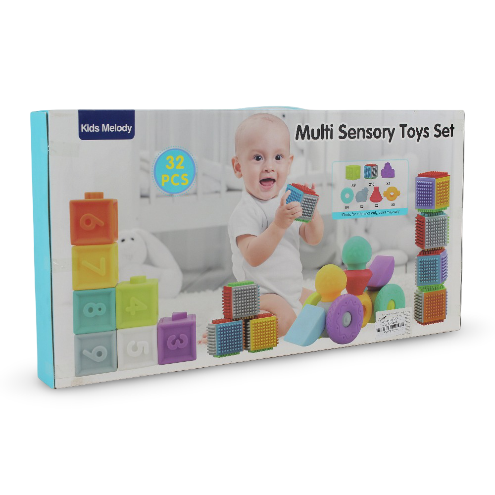 Multi-Sensory Blocks Toy Set – 32 Pieces