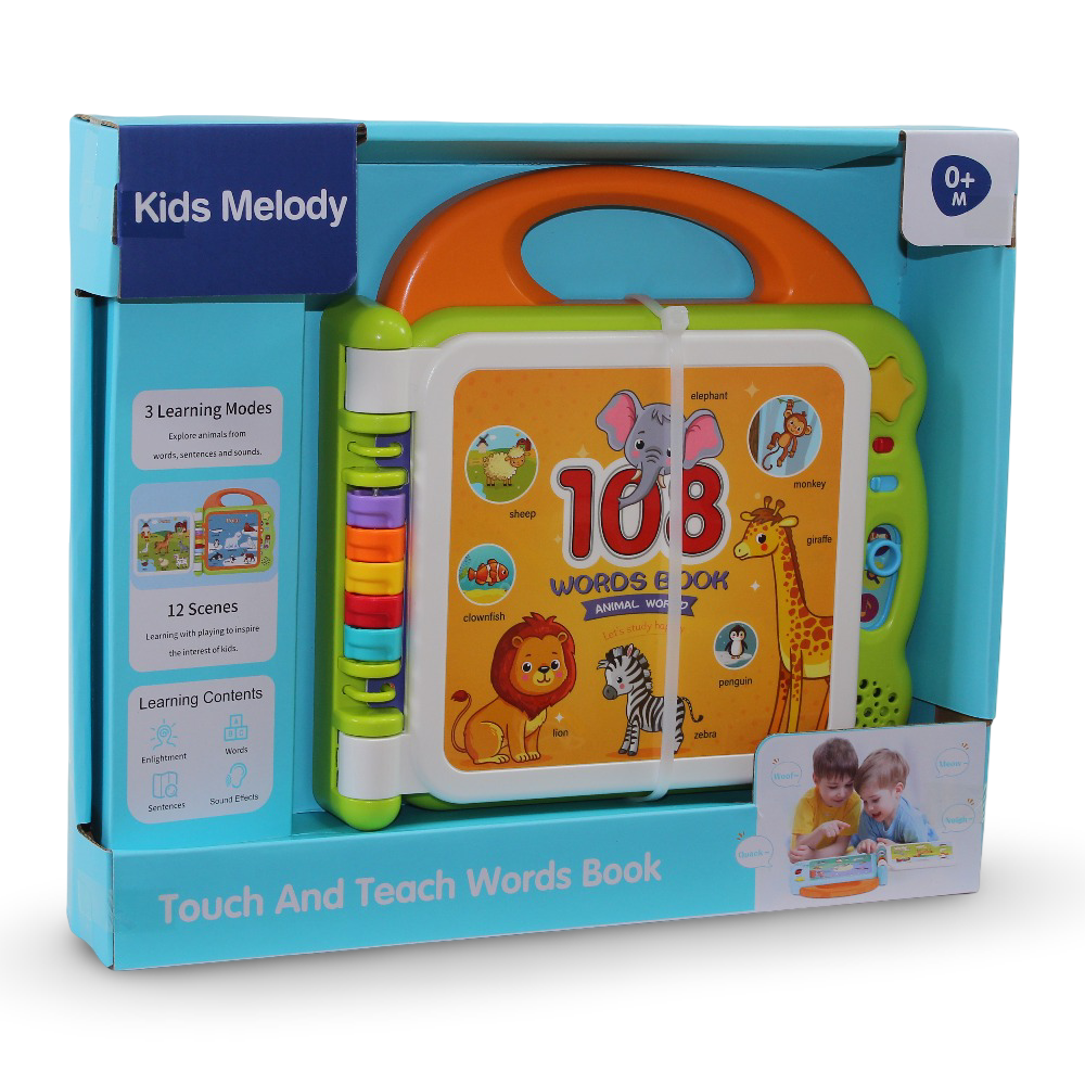 Touch and Teach Words Book – Interactive Learning Toy - Toys - OKO