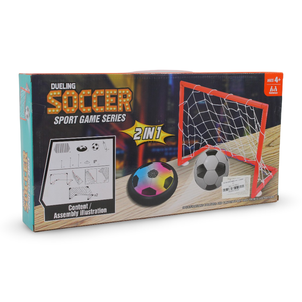 Dueling Soccer 2 in 1 Neon Air Cushion Football Game Set