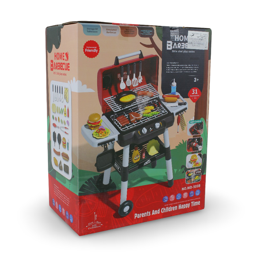 Home Barbecue Little Chef Play Series Toy Grill Set