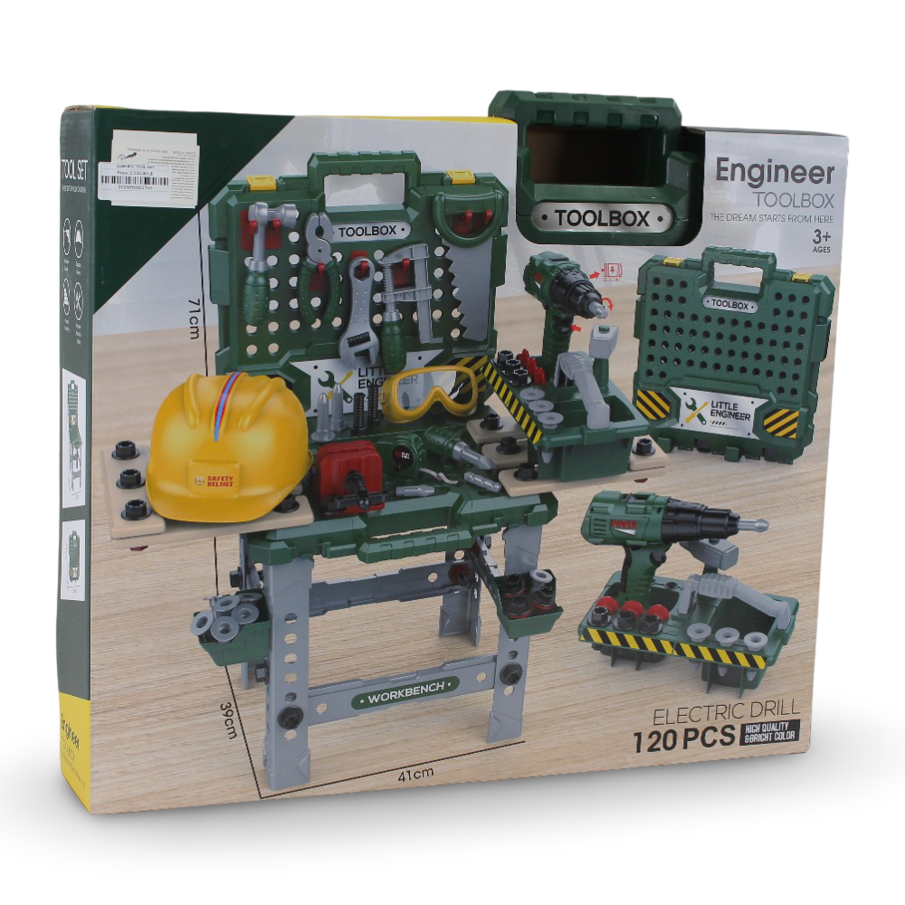 Engineer Tool Box Workbench Playset with Electric Drill - Toys - OKO