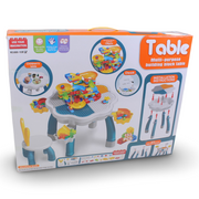 Multi-Purpose Building Block Table – 133 Pcs Educational Blocks Set