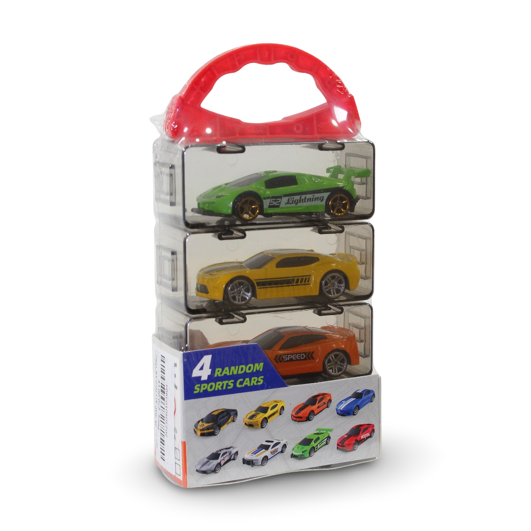4-Pack Set of Die-Cast Metal Random Sports Cars