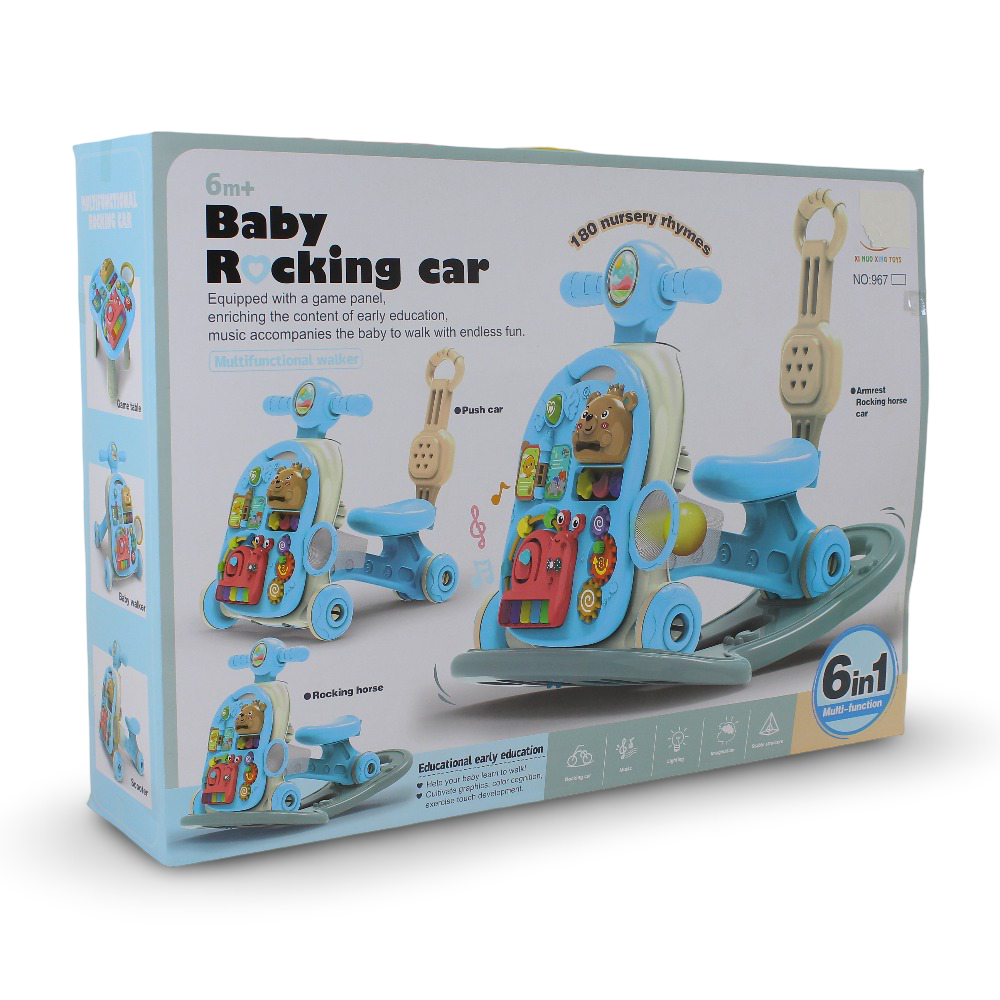Baby Rocking Car 6-in-1 Multifunctional Baby Walker