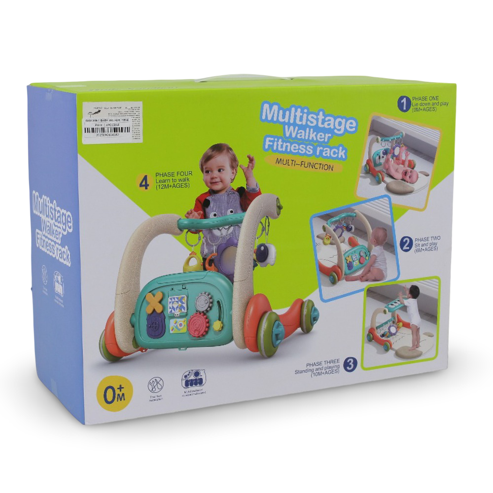 3-In-1 Baby Walker Fitness Frame with Electronic Activity Panel