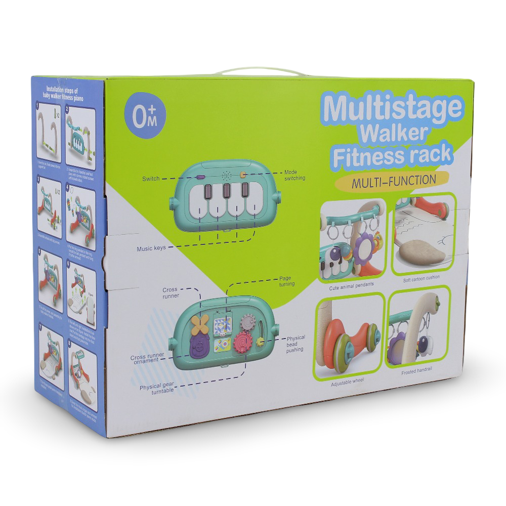 3-In-1 Baby Walker Fitness Frame with Electronic Activity Panel