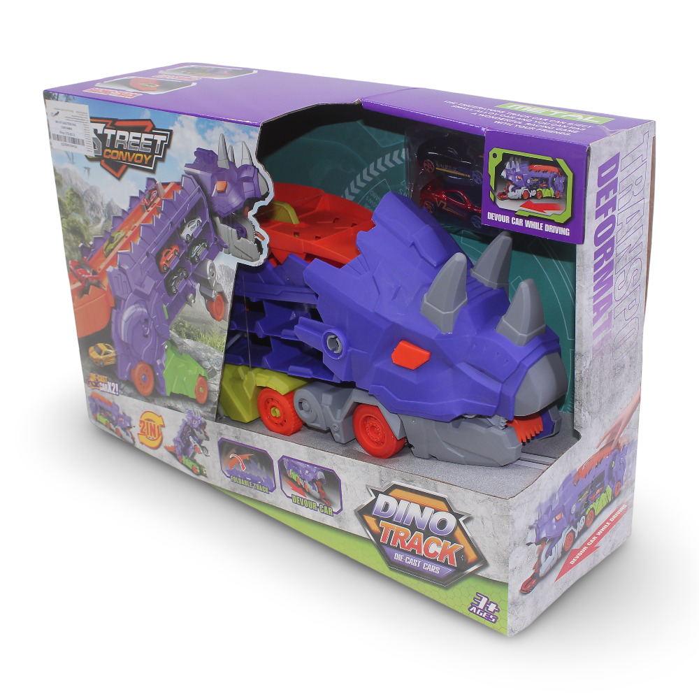 Dino Track Ejection Rail Container Car with 2 Alloy Cars