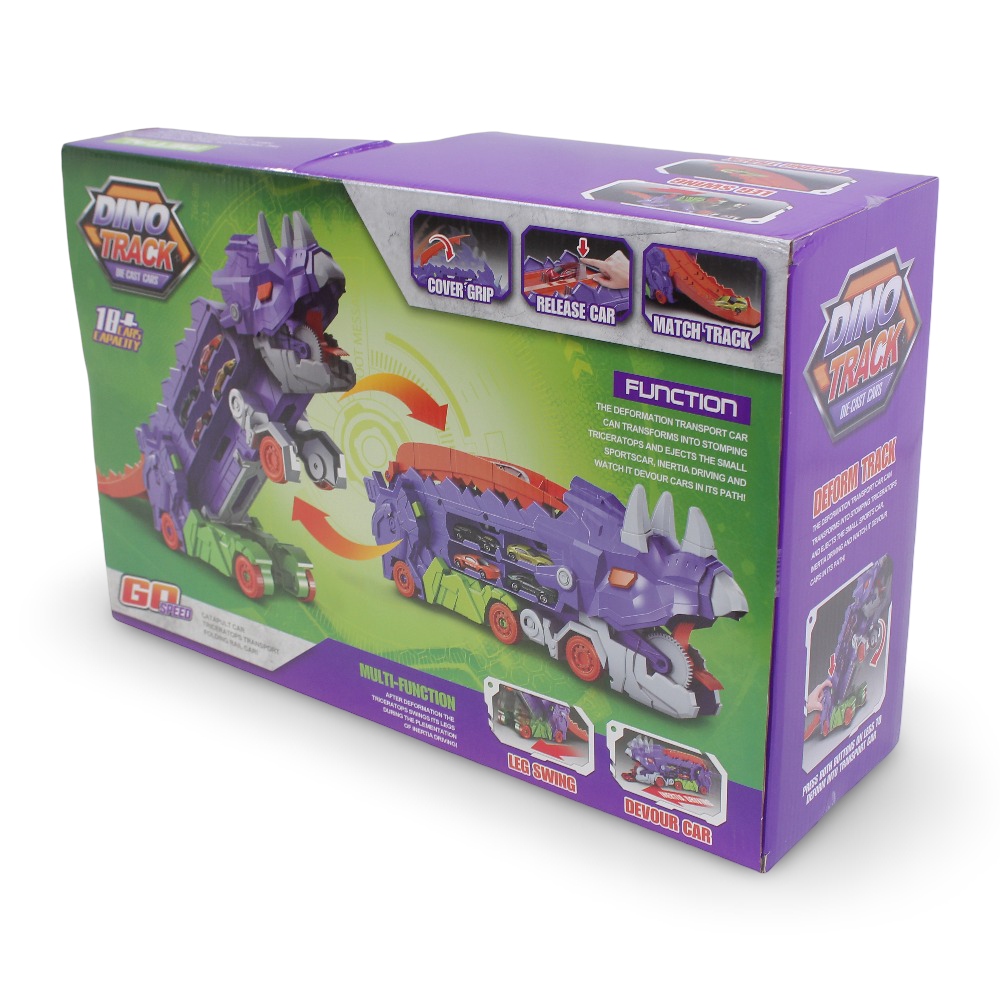 Dino Track Ejection Rail Container Car with 2 Alloy Cars