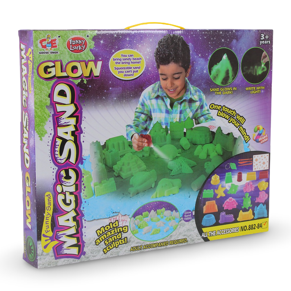 Luminous Space Sand Set 1500g – Glow-in-the-Dark Creative Sand Play Kit