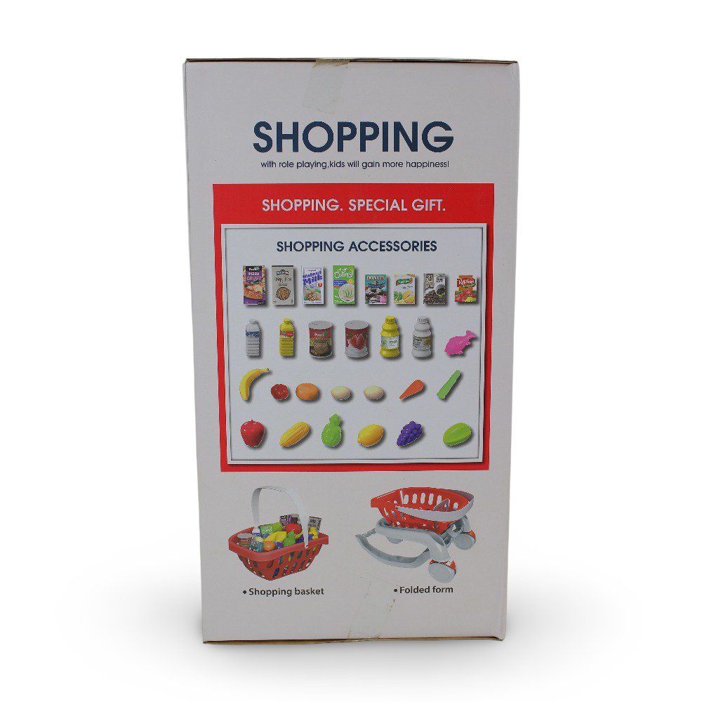 Market Shopping Cart Toy Set – 36 Pcs