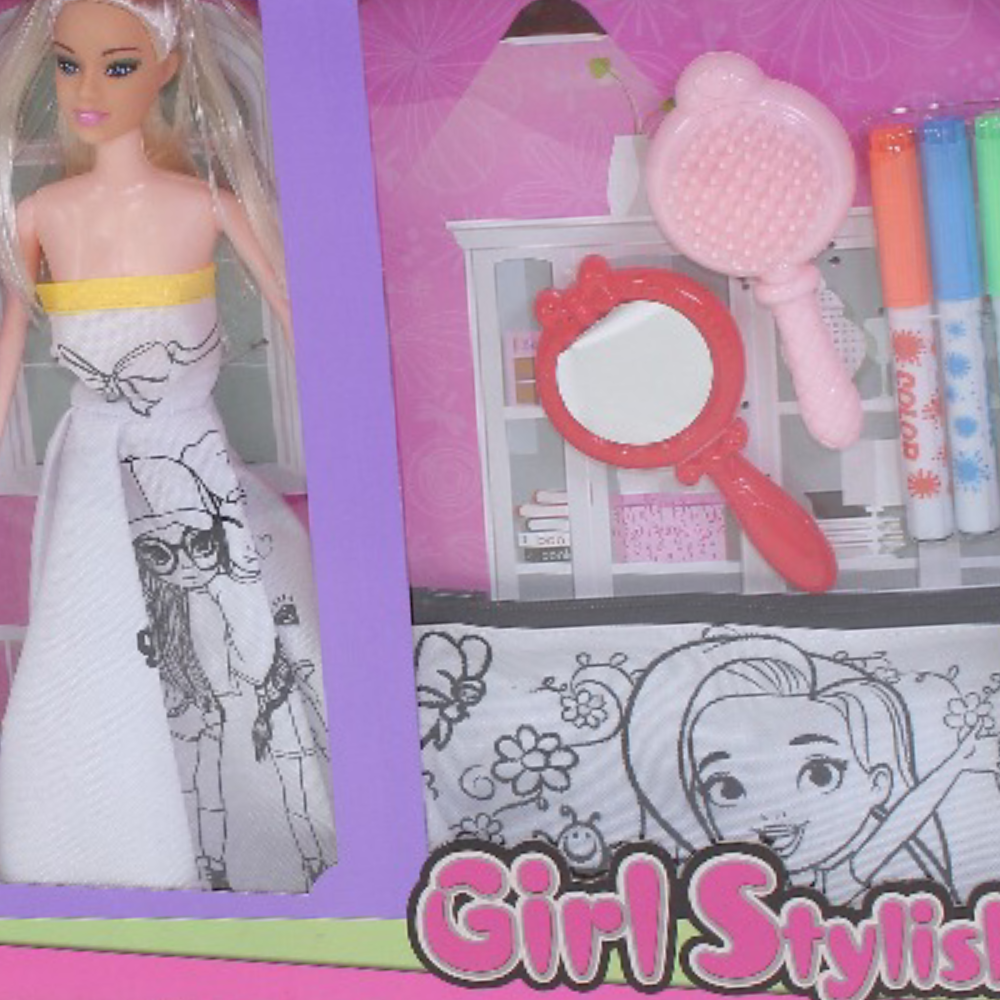 Graffiti Bag with DIY Doll and Accessories